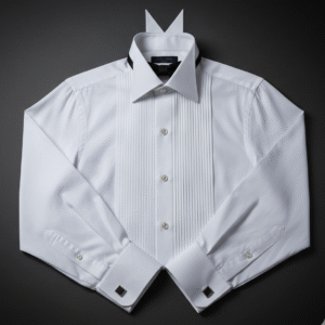 W-Shaped Collar Tuxedo Shirt